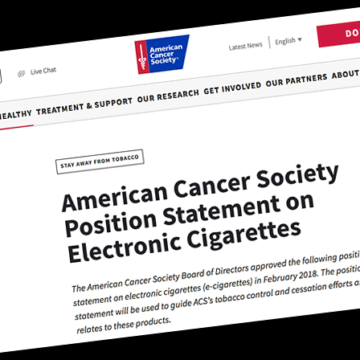 American Cancer Society Takes a Stand on Vaping